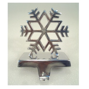 Snow Flake Silver Metal <b>Stocking</b> <b>Holder</b> For Christmas Table Top Decorative - Product Image 2