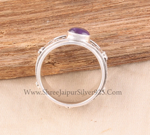 Anillo de meditación bohemio de dos tonos hecho a mano, Spinner texturizado de diseño Natural, accesorios de joyería para el Día de San Valentín - Product Image 4