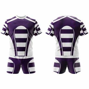 Venta caliente transpirable sublimación Rugby uniforme para hombres secado rápido personalizado equipo Jersey conjunto diseño - Product Image 1