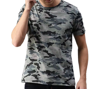 Conception personnalisée de haute qualité taux raisonnable partout conception de camouflage imprimé hommes t-shirt élégant - Product Image 6