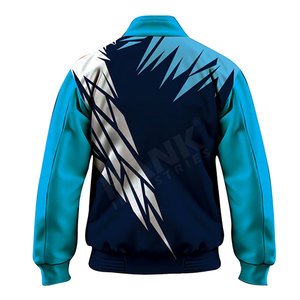 Wholesale Customized Design Printing Stand Collar Front Logo <b>Fleece</b> Breathable Eco-Friendly Letterman Winter <b>Jacket</b> Streetwear - Product Image 2