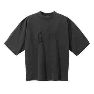 Impression personnalisée Stone Wash Stone Washed T-shirt graphique surdimensionné en coton uni pour hommes - Product Image 2