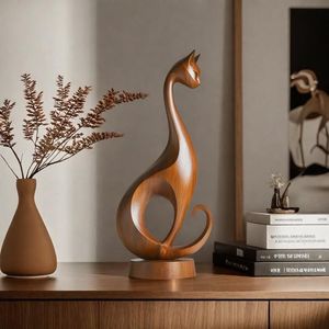 Escultura de Mesa de Madera Moderna de Lujo, Decoración Premium para el Hogar, Centro de Mesa Artístico Hecho a Mano, Decoración Interior Personalizable para Sala de Estar - Product Image 1