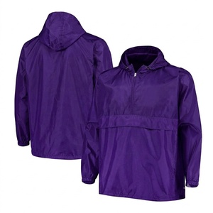 Fraternity Greek Organization Two-Tone Color Waterproof Windbreaker <b>Jacket</b> | Hooded Half-Zip | <b>Summer</b> Thin | OEM/ODM - Product Image 2