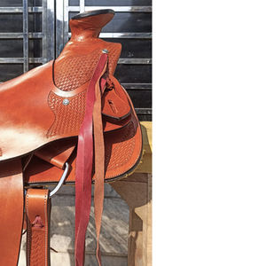 Nouvelle selle de cheval de ranch en cuir naturel occidental de haute qualité, sculptée à la main - Product Image 2