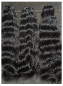 Cabello Humano Virgen Indio Remy Real, Sin Procesar, Natural, Suave, Ligero, Ecológico, Ondulado, Liso, Rizado - Product Image 3