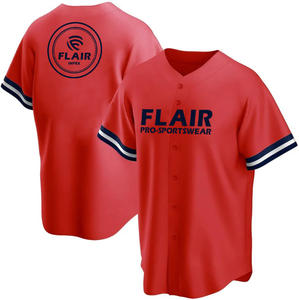 Camisetas de talla grande personalizables, poliéster transpirable, cuello redondo, ropa de béisbol y softbol con diseño impreso sublimado - Product Image 1
