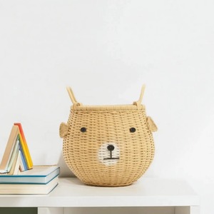 Panier de rangement rectangulaire Bobo l'ours en rotin naturel écologique et moderne - Product Image 5