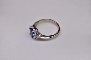 Elegant Classic Sparkling Blue Violet Tanzanite Gemstone <b>Ring</b> for Women 925 Silver Rhodium Plated Oval Cut Natural Stone Third - Product Image 6