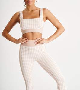 Autumn Winter Cashmere Yoga Fitness Pants Warm High-waisted Tights Pocket Brushed Stock Lot Nylon Spandex Fabric in China 86% - Product Image 2