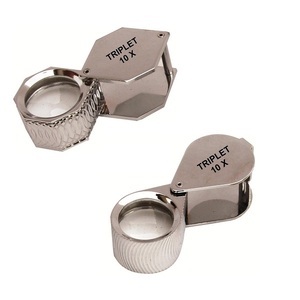 Lupa de Joyero Profesional de 18 mm, Chapada en Oro, con Corte de Diamante, Lente Triplete de 10X para Inspección Precisa - Product Image 5