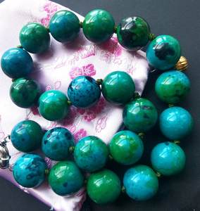 Collier de perles en résine botanique en forme de boule de style vintage fabriqué à la main avec chaîne de corde pour la vente en gros de mode - Product Image 6