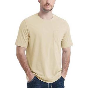Camisetas de Manga Corta para Hombre, Estilo Urbano, Tallas Grandes, Algodón y Poliéster, Color Sólido, Ajuste Holgado - Product Image 3