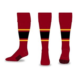 Harry Johnson Production Red NO SHOW Soccer <b>Socks</b> Solid Design Breathable Knitted Adults Football Sport Use Winter Eco-Friendly - Product Image 1