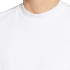 Camiseta Blanca de Algodón para Hombre, Gruesa, Ecológica, con Cuello Simulado y Tejido de Algodón Peinado - Product Image 5