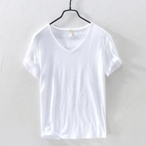 Summer New Mens Tshirt 100% Cotton White Solid T Shirt Men Causal O Neck Short Sleeve Tshirt Men Daily Tops Tees Plus Size - Product Image 5