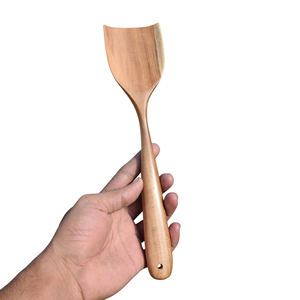 Ensemble d'ustensiles de cuisine en bois de teck de qualité supérieure, 6 pièces, écologiques, sûrs, antiadhésifs, durables, cuillères de cuisine, spatules, fête - Product Image 3