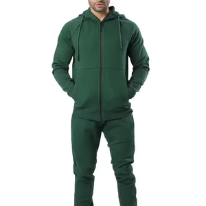 Ensemble sweat à capuche et pantalon de survêtement vert polyvalent pour le confort et la performance Fashion Forward Idéal pour la salle de sport et les activités de plein air - Product Image 1