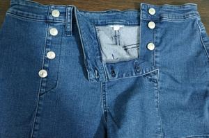 Pantalones cortos de mezclilla suaves azul marino para mujer, ropa de calle de marca personalizada de calidad, característica transpirable e impermeable - Product Image 2