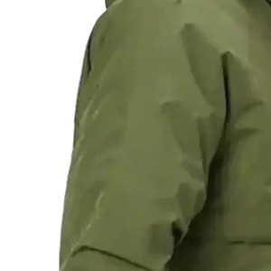 Blouson d'hiver matelassé épais pour homme OEM, col montant enduit, doublure en maille, 100 % polyester, coupe-vent à capuche avec fermeture éclair quart de tour sur le devant - Product Image 3