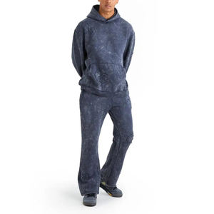 Meilleure Vente Survêtement Streetwear Personnalisé en Coton Délavé pour Hommes Grandes Tailles Respirant Écologique - Product Image 1