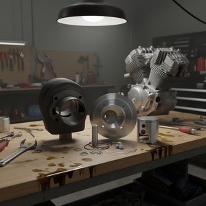 Kit de Cilindro de Hierro Fundido de 177cc con 2 Puertos de Transferencia para Ensamblaje de Motor de Motocicleta - Product Image 3