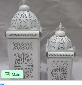 Lanterne en métal noir avec panneaux en verre Design vintage élégant pour la décoration intérieure Accent d'éclairage extérieur ou intérieur - Product Image 5