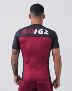 Camisas de compresión BJJ Rashguards, camisas de manga corta con estampado personalizado en blanco, diseño de Kingz - Product Image 4