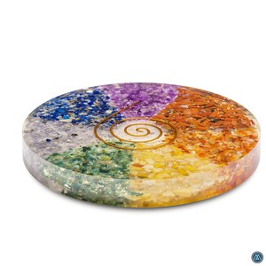 Posavasos de orgonita con virutas de piedra Natural de alta calidad, venta al por mayor, posavasos de orgonita con piedras preciosas para decoración del hogar - Product Image 2