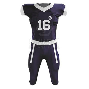 Dernier design d'uniformes de football américain personnalisables pour adultes, respirants, grande taille, manches courtes, prix de gros - Product Image 4