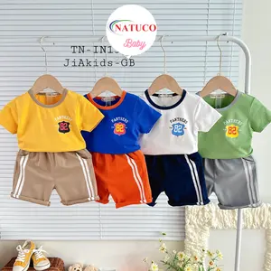 New Style Brand Clothing Sets Summer Clothes Short Sleeve T-Shirt + Shorts Made Of 100% Cotton For Children From 6-27Kg.