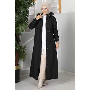 เสื้อคลุมฮิญาบ Eflin มีฮู้ดสีดำ - Product Image 1