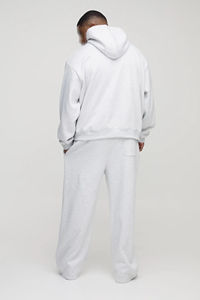 Survêtement polaire surdimensionné avec sweat à capuche et pantalon confortable élégant hiver tenue décontracté respirant Hip Hop pour hommes - Product Image 4