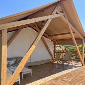 Carpa de Hotel Glamping de 5m ecológica de lujo, cubierta Oxford doble resistente al fuego, PVC, Color madera elástica, aluminio para exteriores - Product Image 5