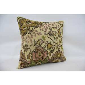 Oreiller en laine Patchwork Paisley Beige 24x24 pouces Premium Vintage carré tissé coussin décoratif canapé maison voiture Portable noël - Product Image 2