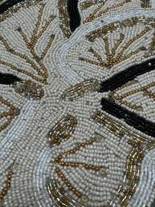 Beaded <b>Placemat</b> Handmade <b>Round</b> Charger for Luxury Dining & Holiday Decor Unique Piece Handmade Beaded, <b>Placemat</b>, Housewarming - Product Image 3