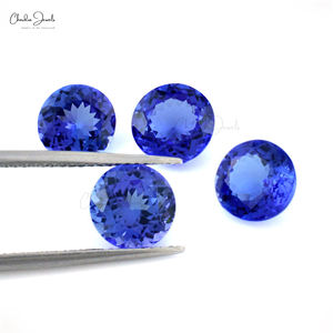 Vente en gros de pierres semi-précieuses 1.27 carats tanzanite ronde taille calibrée tanzanite de qualité AAA pierre de naissance de décembre - Product Image 2