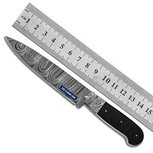 Cuchillo de Caza Hecho a Mano Personalizado Damascus Deal DD-DAM-458, Hoja de Acero de Damasco, Empuñadura de Madera Wenge, Grosor de 0.20 Pulgadas, Grabado en Relieve - Product Image 1