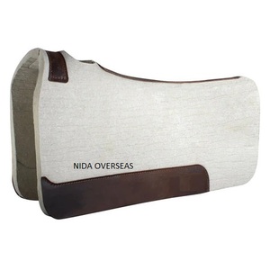 3/4 นิ้ว 32x32 สนับม้าตะวันตกอานอุปกรณ์ม้าสีขาวรูปทรงสักหลาดตะวันตกเบาะอานสําหรับม้า - Product Image 5