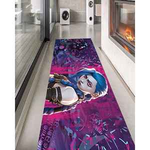 Alfombra LOL Lover, Decoración Arcana, Alfombra Moderna con Diseño de Jinx y Ekko Enamorados, Alfombra Suave con Pelo Largo - Product Image 3