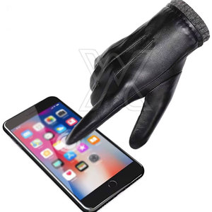 Gants d'hiver en cuir respirants à écran tactile, résistants aux coupures, écologiques, vente directe usine, prix bas, vente en gros - Product Image 4