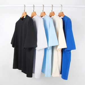 T-shirt 100% coton surdimensionné pour hommes 280GSM-320GSM T-shirt mode à épaules tombantes longue longueur rapide personnalisé OEM disponible - Product Image 5