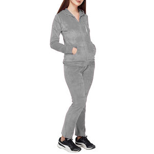 Velour Tracksuit Set Womens Sweatshirt Full <b>Zip</b> Hoodie Sweatsuit and Casual <b>Jogger</b> <b>with</b> <b>Pockets</b> - Product Image 4