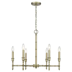 Candelabro de tendencia Candelabro de metal de aspecto moderno Venta caliente colgante de decoración de habitación clásica de lujo en aspecto plateado - Product Image 1