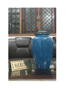 Urnes de crémation en aluminium de conception fantaisie urne de cendres en métal faite à la main pour les cendres adultes urnes de crémation multicolores - Product Image 5