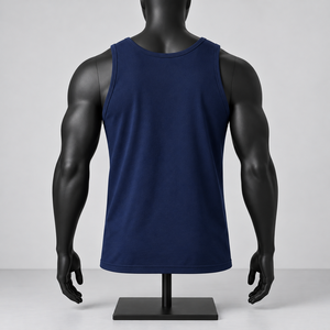 Custom <b>Men</b> Tank Sleeveless Cotton Sports <b>Vest</b> <b>Gym</b> Workout Running Camisole Crew Neck - Product Image 4