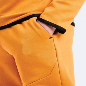 Logotipo de marca personalizado 69% algodón 31% poliéster naranja niños Tech polar chándal con cremallera completa Joggers pantalones de chándal - Product Image 6