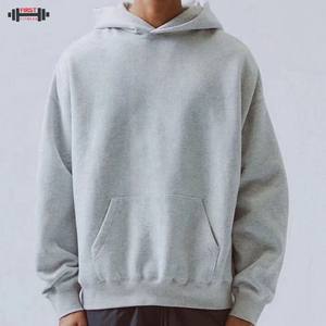 Sudadera con capucha de lana de invierno de alta calidad, ropa de calle, 300gsm, sin cuerdas, 100% algodón, Unisex para hombres, hombros caídos, peso pesado - Product Image 3