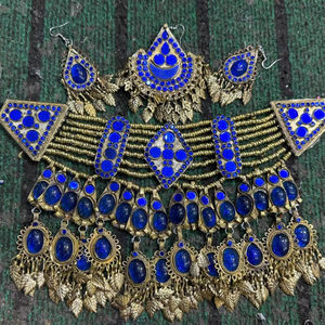 Style traditionnel afghan collier boucles d'oreilles ensemble vente chaude nouveaux bijoux anciens colliers faits à la main boucles d'oreilles ensembles de bijoux - Product Image 1