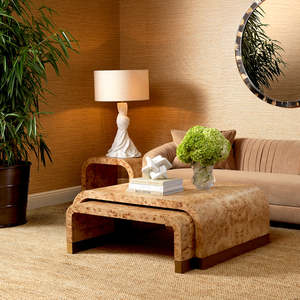 Quinton <b>Set</b> of 3 <b>Nesting</b> <b>Coffee</b> <b>Tables</b> Farmhouse-Contemporary Metal and Marble Living Room Furniture for Entryway or Home Use - Product Image 2